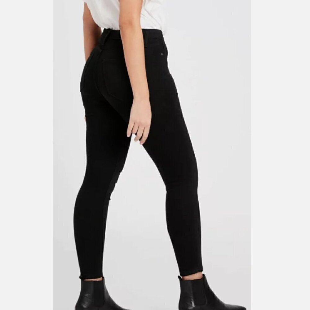 Banana Republic Curvy High-Rise Skinny Size 10 Stay Color Black Jeans MSRP $99